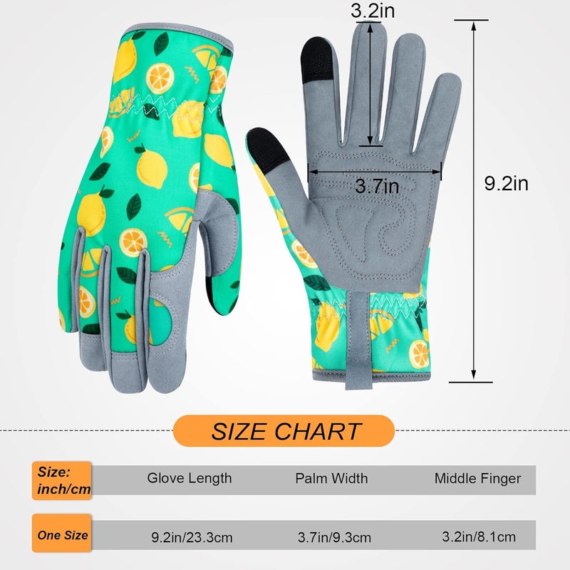 MERTURN Store Leather Gardening Gloves for Women Thorn Proof Garden Gloves Touch Screen Working Gloves Gifts,M - Image 3